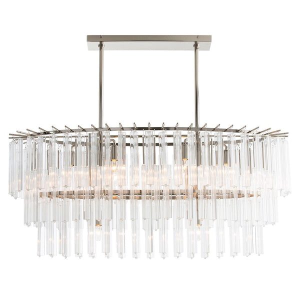 Clear Eight-Light Chandelier