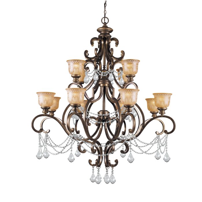 Norwalk 12-Light Hand Cut Crystal Chandelier