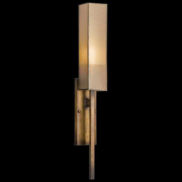 Wall Sconce, 1-Light, Patinated Golden Bronze, Multi-Tonal Gold Organza, 33"H (753950GU D85K)