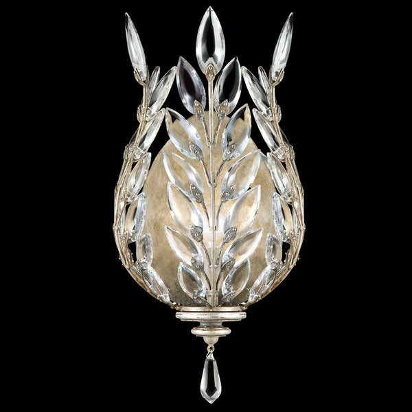 Wall Sconce, 1-Light, Silver Leaf, Faceted  Leaves, 17"H (759550ST 9ED2)