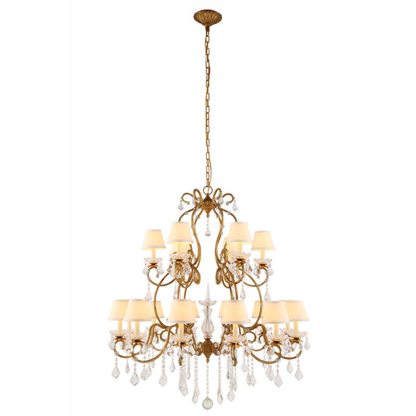 Diana Golden Iron 18-Light Chandelier