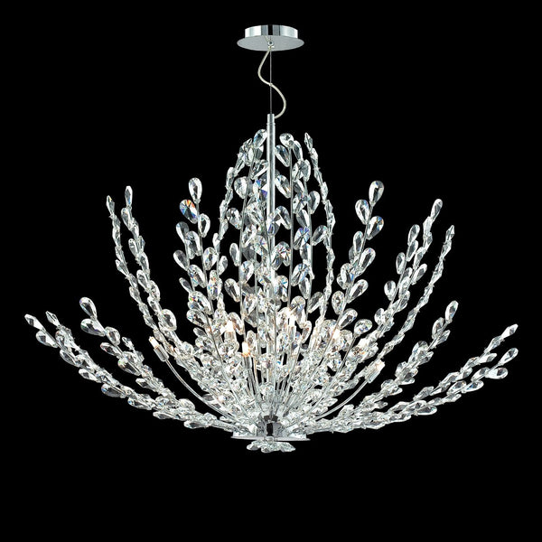 Contemporary Crystal Chandelier in polished chrome finish