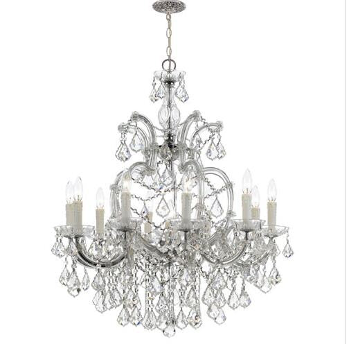 Chrome 11-Light Swarovski Elements Chandelier