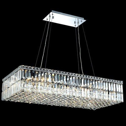 16 Light contemporary crystal chandelier Chrome plated