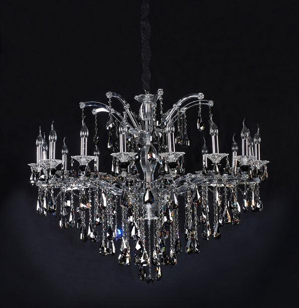 Polished chrome 16 Light traditional crystal Chandelier