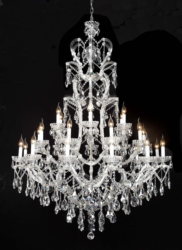 27 Lights Maria Theresa crystal chandelier dressed with clear crystals