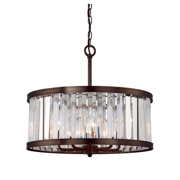 Burnished Bronze 21-Inch Five-Light Pendant