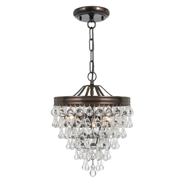 Vibrant Bronze Three-Light Semi-Flush Mount Fixture