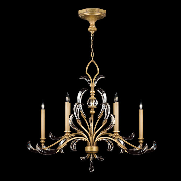 Chandelier, Oblong, 6-Light, Gold, 44"W (760540ST 9AD4)