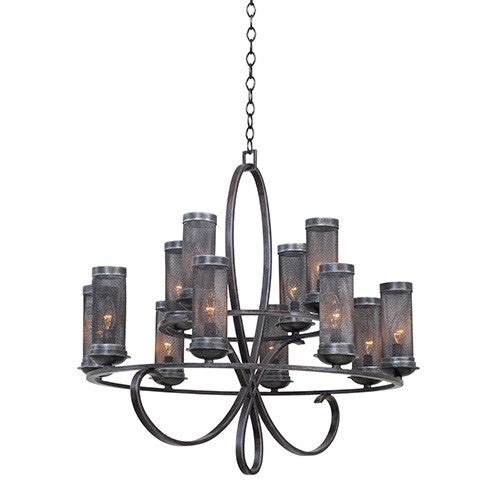 Delancy Vintage Iron 12-Light Chandelier