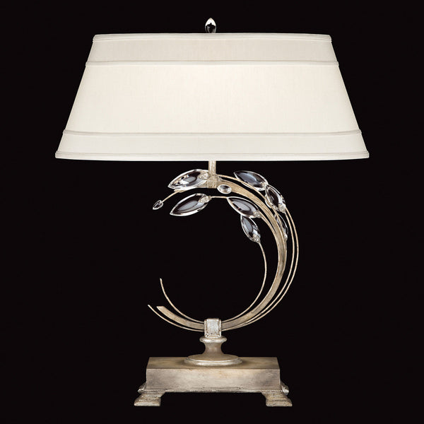 Table Lamp, 1-Light, Silver Leaf, Faceted  Leaves, 31"H (771510ST KGCY)