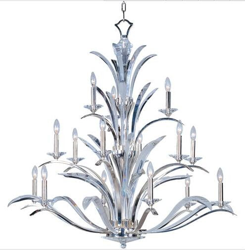 Silver Fifteen-Light Chandelier