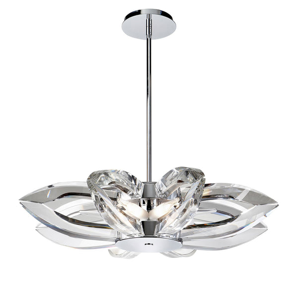 Chrome Eight-Light Pendant