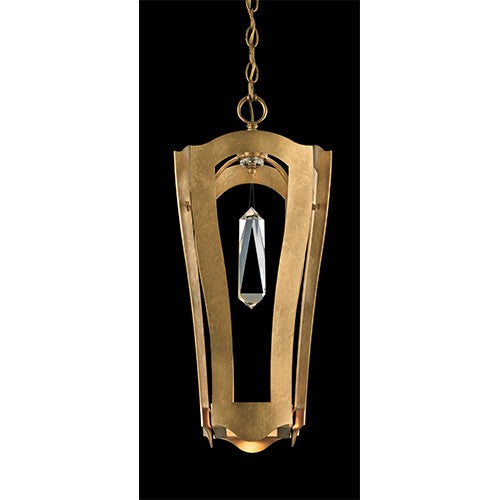 Heirloom Gold Two-Light Pendant with Clear Heritage Hand Cut Crystal