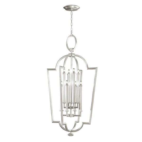 Pendant, Round, 8-Light, Silver Leaf, 28"W (780440-SF4 NJZJ)