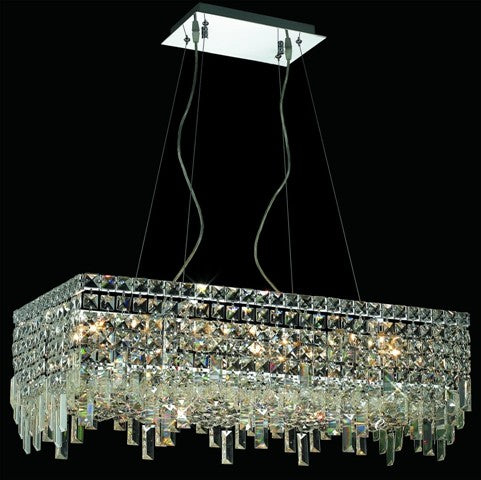 16 Light contemporary crystal chandelier Chrome plated