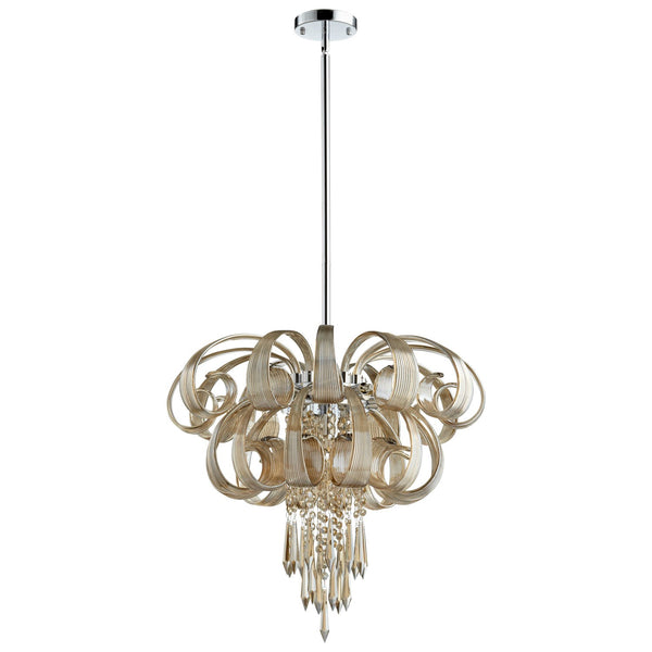 Cindy Lou Who Chrome Nine-Light Chandelier