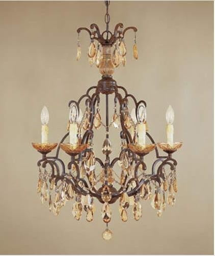 Venetian Bronze Six-Light Chandelier