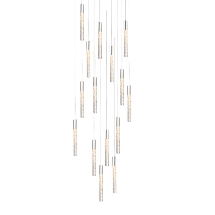 Magic 15-Light LED Pendant in Polished Nickel