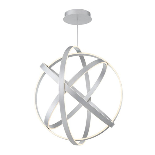 Kinetic 4-Light LED Chandelier in Titanium