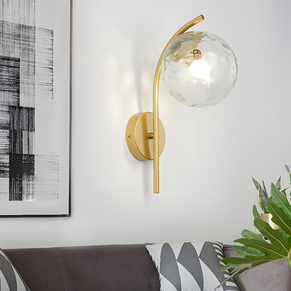 Creative Glass Ball-shaped LED Nordic Plug in Wall Sconce Lighting