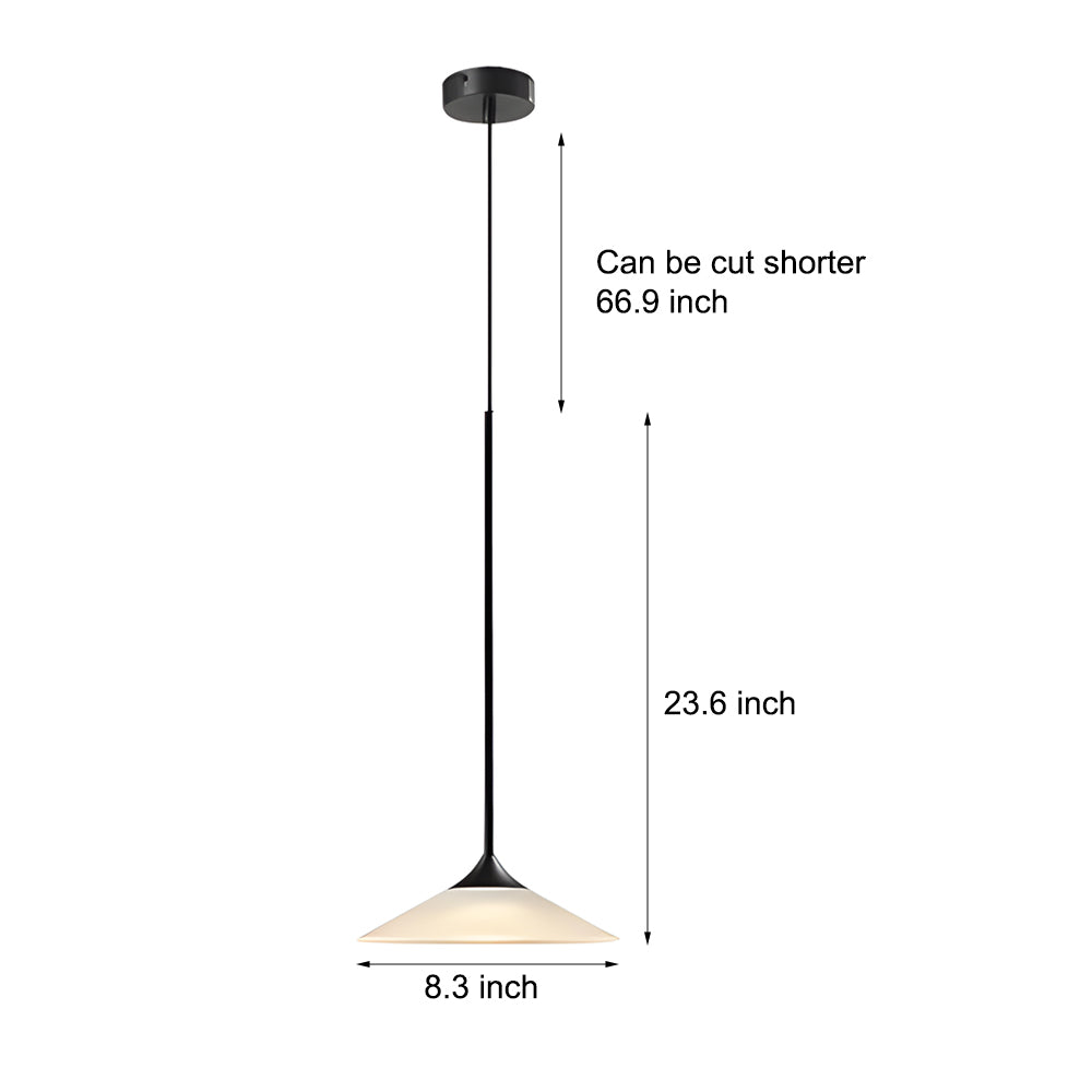 1-Light 5W LED Mini Cone Pendant Light with Acrylic Shade