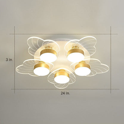 Acrylic Flower Design LED Nordic Ceiling Light Flush Mount Lighting