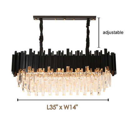 Gio Crystal Dining Room Chandelier, Black