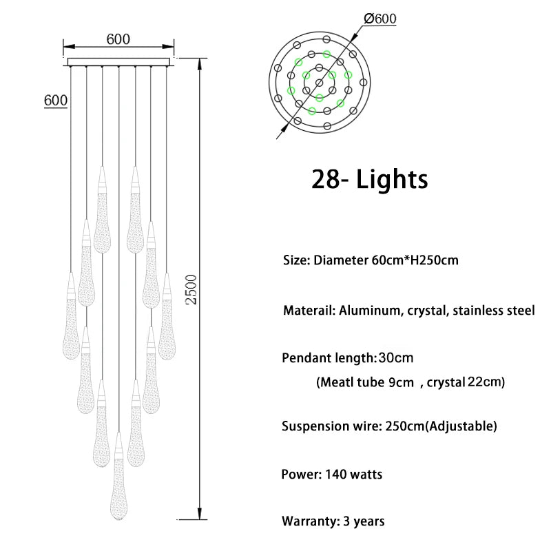 Pendant Light Fixture For Stairwell