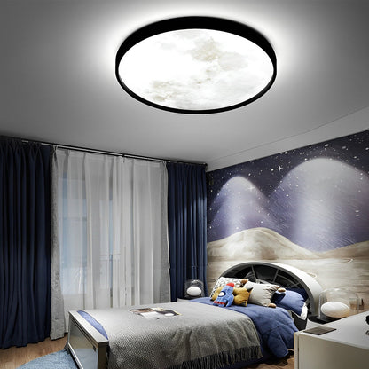 Creative Moon 3 Step Dimming LED Modern Ceiling Light Flush Mount Lighting