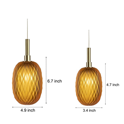 Small Glass Lantern Iron Luxury Post-Modern Pendant Lights Chandeliers