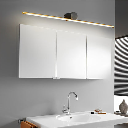 Modern Two-Tone Bathroom Vanity Light with Cylinder Fixture and Linear Bar