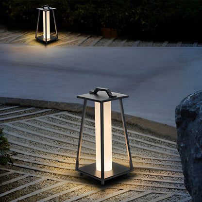 Portable Waterproof LED Removable Black Modern Outdoor Floor Lamp