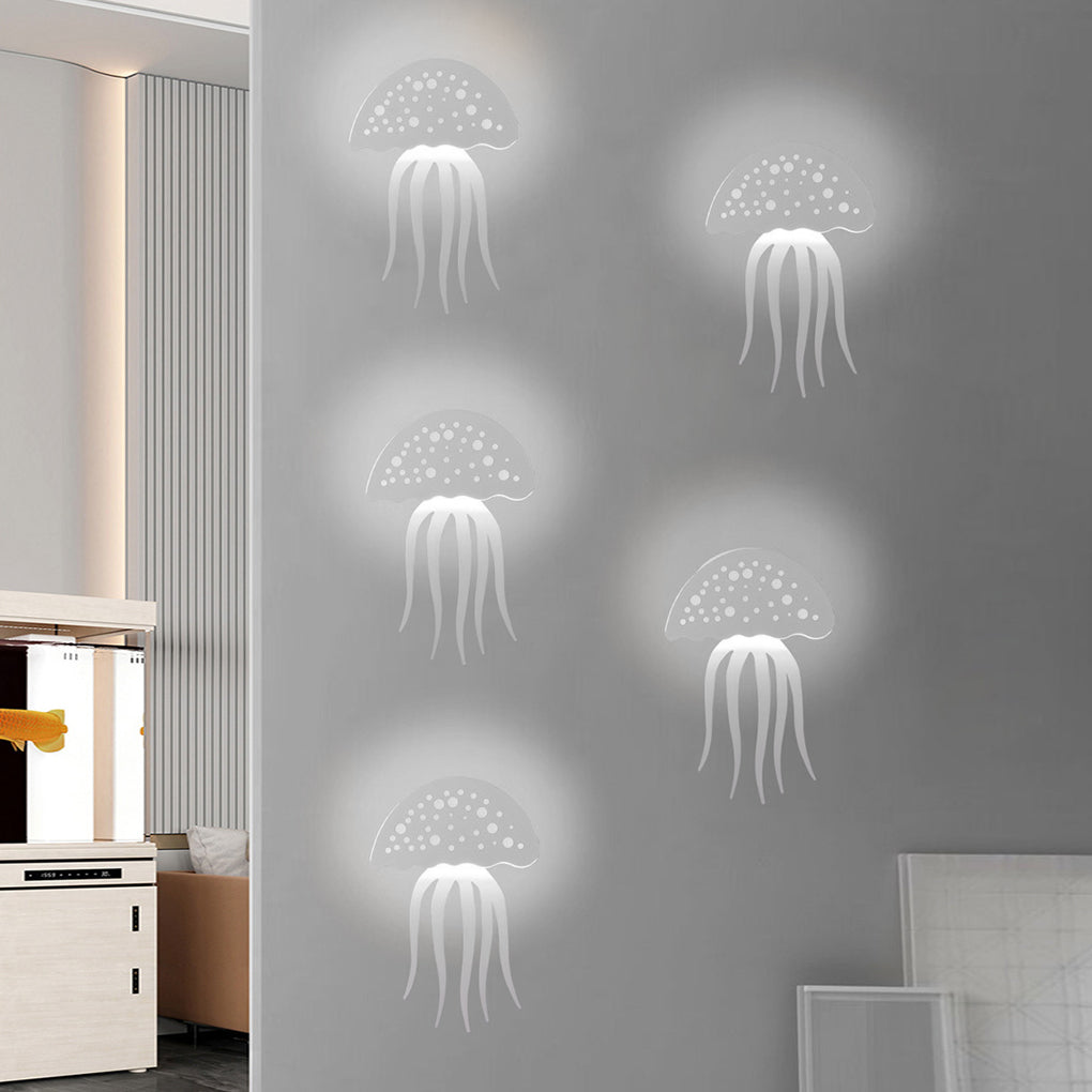 Cartoon Jellyfish Creative LED White Modern Decorative Wall Sconce Lighting