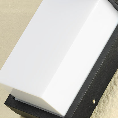 Rectangular Waterproof LED 10W Black Outdoor Wall Light