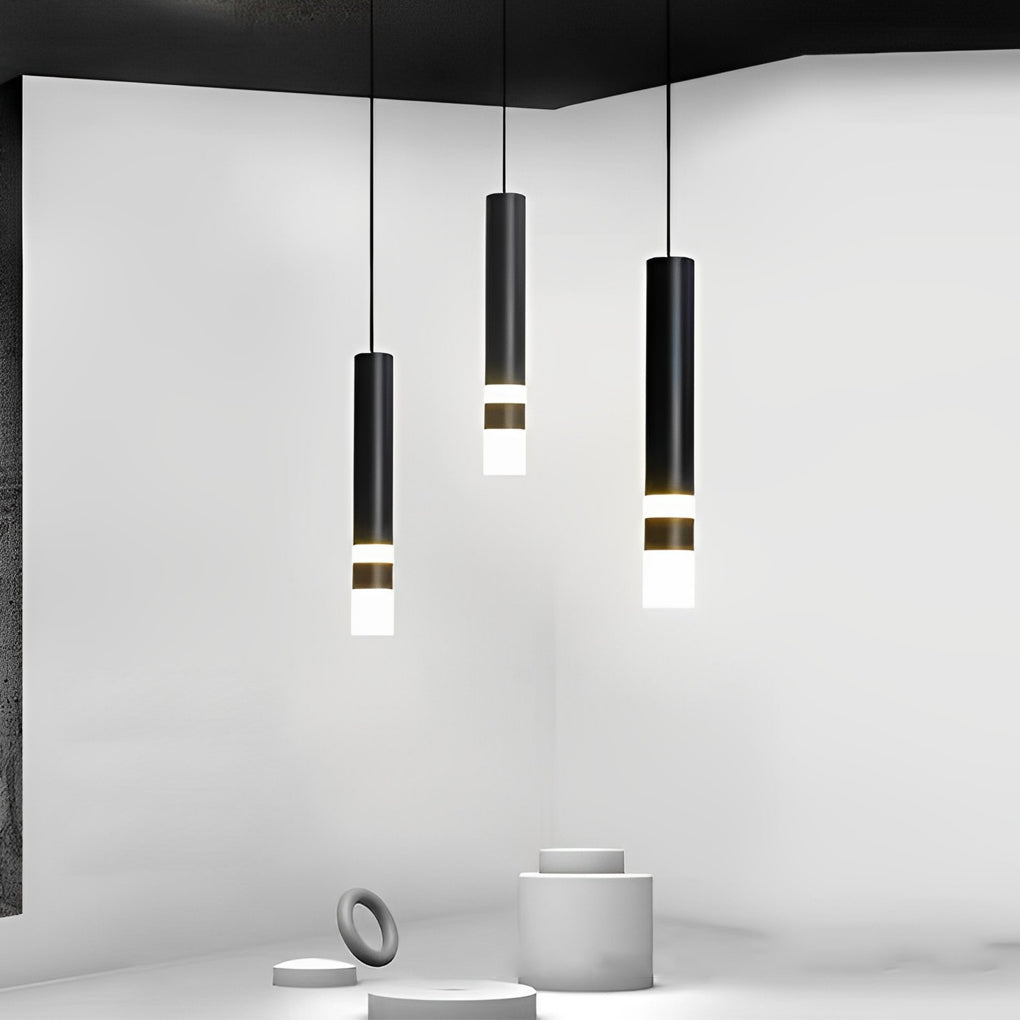 Personality Minimalist LED Black Nordic Pendant Light Kitchen Island Lighting