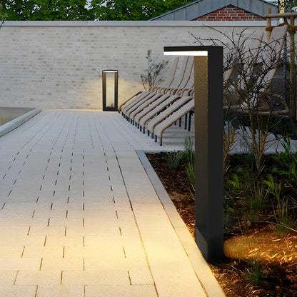 Geometric Design Waterproof LED Black Modern Outdoor Pathway Lights