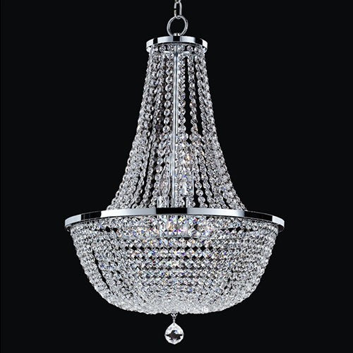 Silver Pearl Nine-Light Chandelier with Signature Crystal