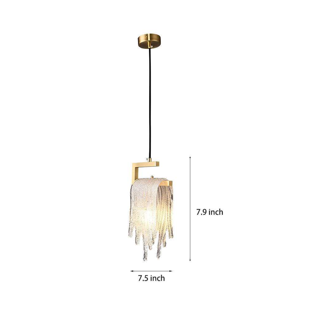 Creative Handmade Glass LED Button Switch Copper Modern Pendant Lights