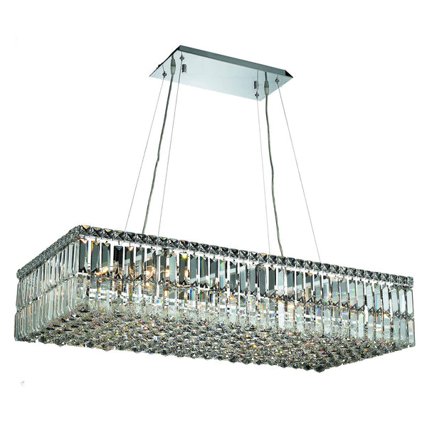 Maxim Chrome Sixteen-Light 18-Inch Pendant with Royal Cut Clear Crystal