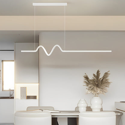 Creative Minimalist Wavy Strip LED Stepless Dimming Nordic Chandelier