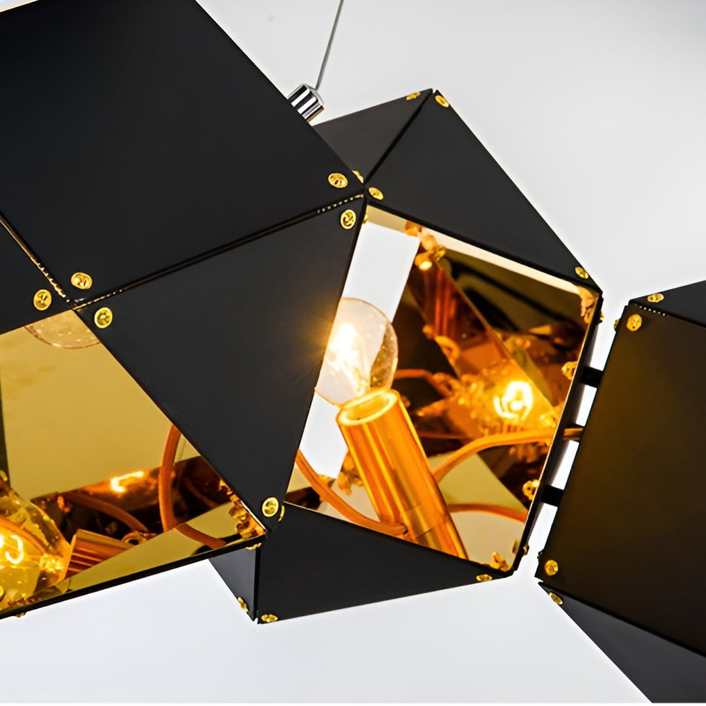 6 Heads Geometric Creative Polygonal Postmodern Chandelier Pendant Light