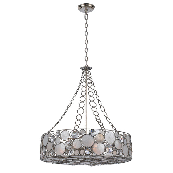 Group Palla Antique Sliver Eight-Light Pendant