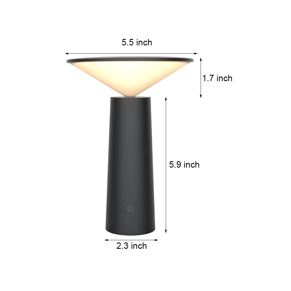 Rotatable LED Torch Downlight Table Lamp with USB Charging