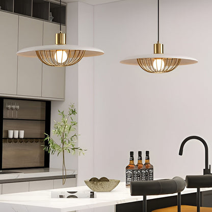 Creative Circular Electroplated Three Step Dimming Nordic Pendant Lighting