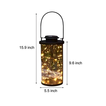 Portable Solar Lanterns - Glass Cylinder Firefly Jar LED Lights