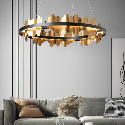 Creative Metal Circular Stepless Dimming LED Post-Modern Chandelier