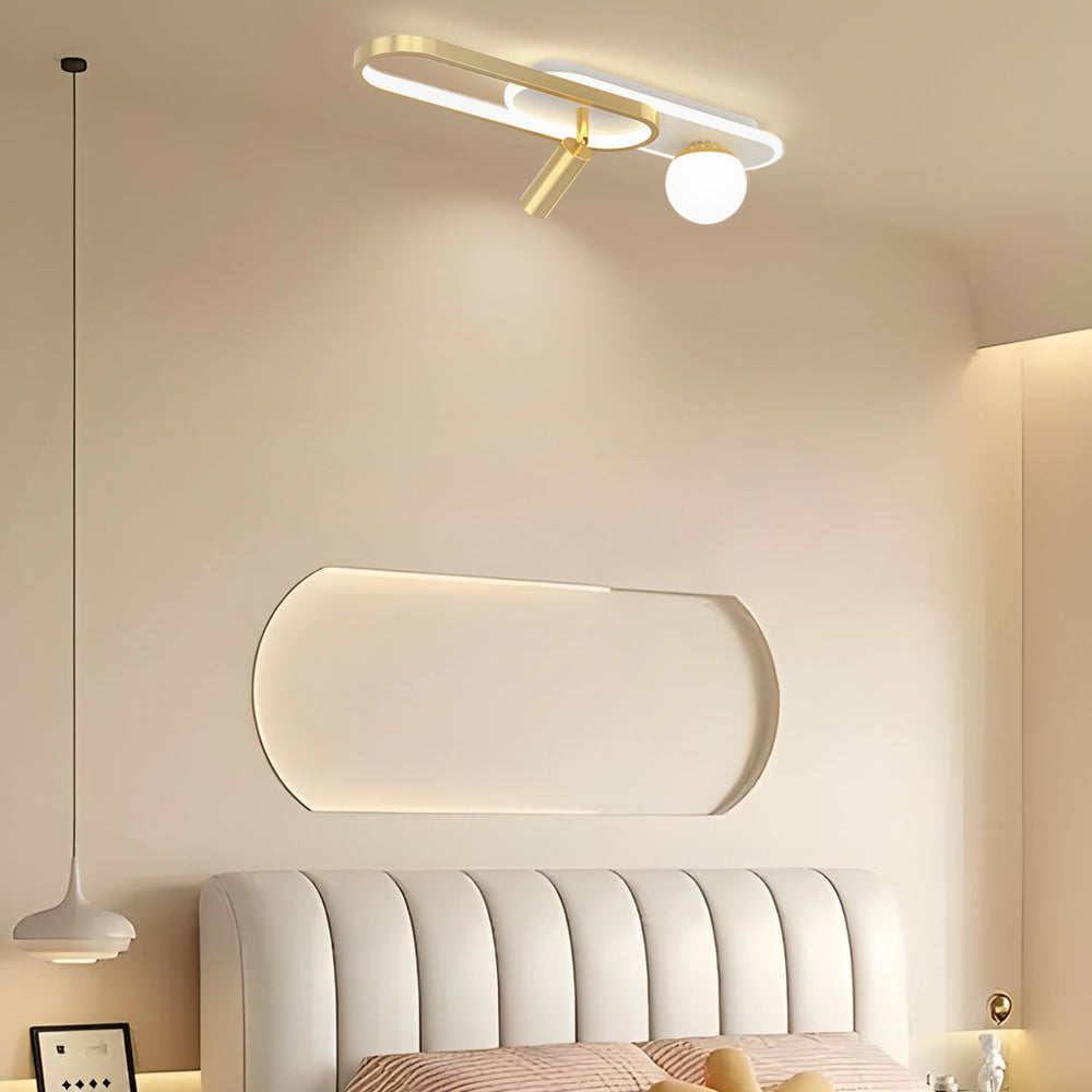 Rectangular Rings Three Step Dimming Modern Ceiling Lights Spotlights