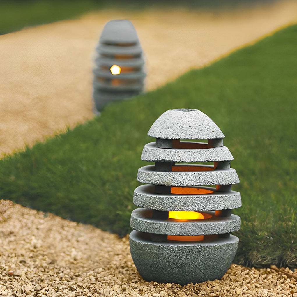 Resin Egg Shaped Waterproof LED Modern Outdoor Lawn Light Garden Lights