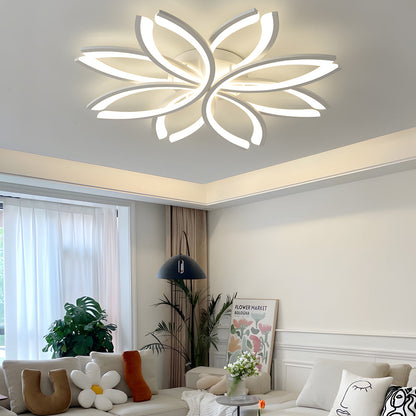 LED Flush Mount Flower-Shaped Acrylic Ceiling Light White/Gray Ceiling Lighting Fixture for Living Room